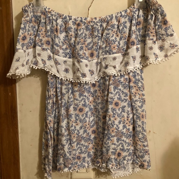 Off the shoulder floral print top - Picture 2 of 2